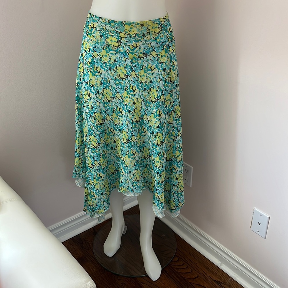Nine West silk floral skirt, 14